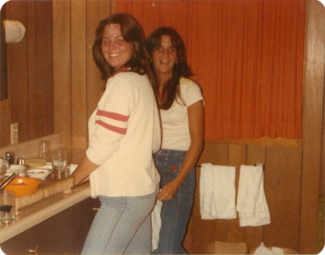 Meg M and Sherie B on vacation in Lake Tahoe 1978