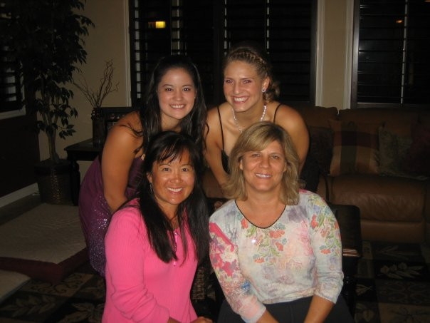 L-R Alyson Iwamoto and Cori Ober with their daughters enjoying some time together. 